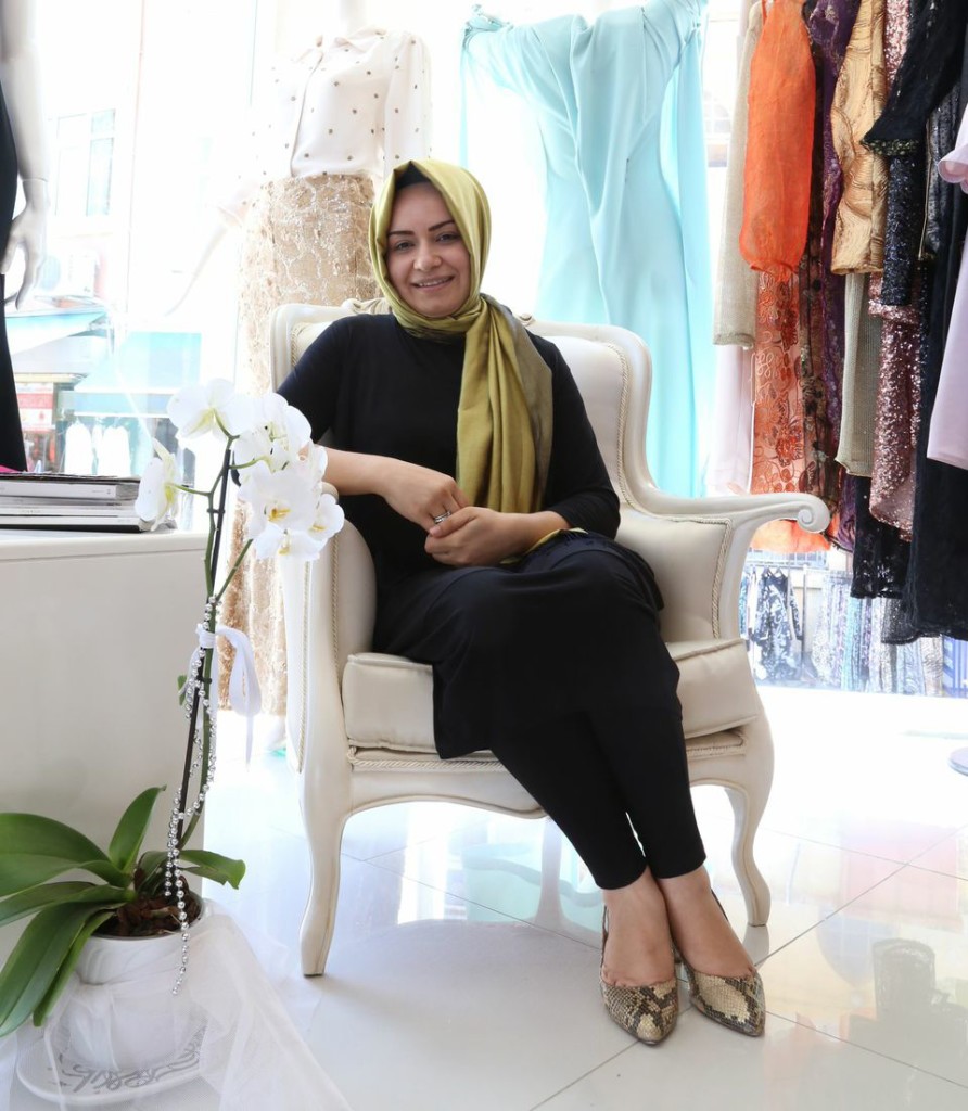 Boutique owner Gülcan Kaya sells most of her clothing over the Internet, but hopes to attract new customers in trendy, gentrifying Eyüp. Photo by Şaziye Gourley-Ozhayta
