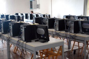 The computer lab at the University of Urbino offers a great central meeting spot for the members of Dot5.