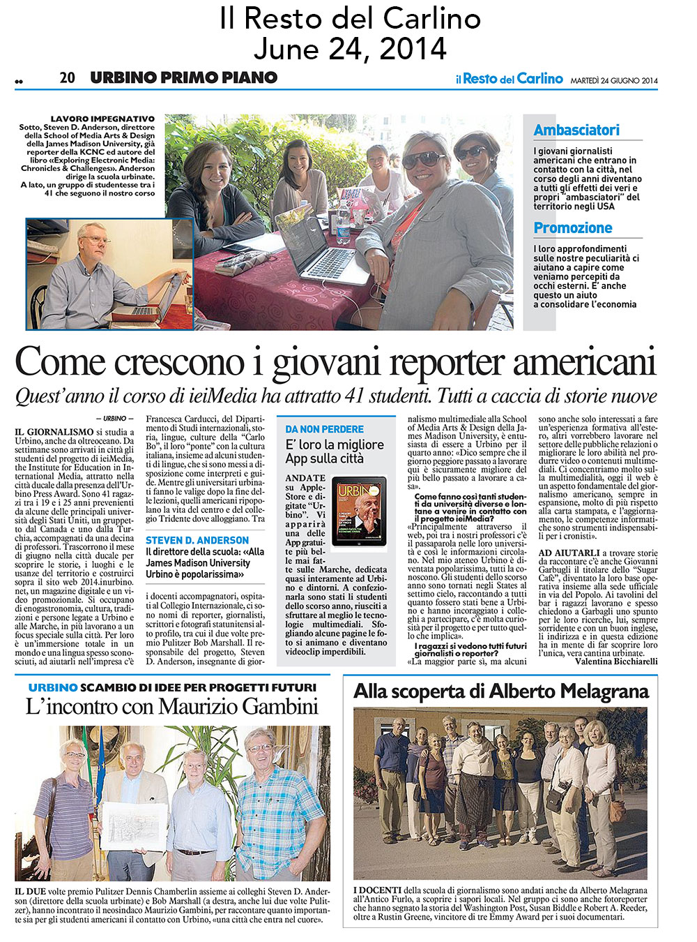 Il Resto del Carlino, June 24, 2014